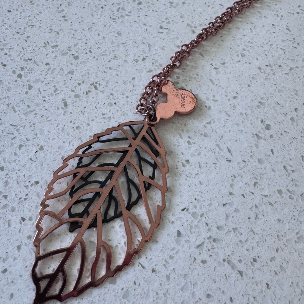 Mickey Leaf Pendant Necklace